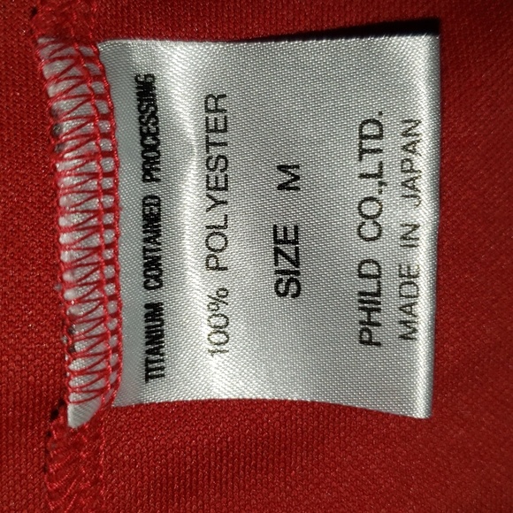 Phiten X30 Dri Fit Crew Neck Short Sleeve Red Medium nwot - Picture 5 of 7